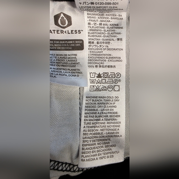 Levis Mens Black 612s Tapered, 36 Waist/ 32 Leg - Picture 6 of 10